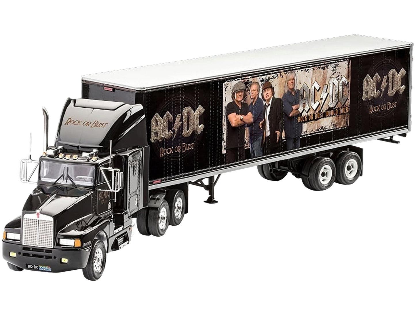 Level 3 Model Kit Kenworth Tour Truck AC/DC Rock or Bust 1/32 Scale Model Revel