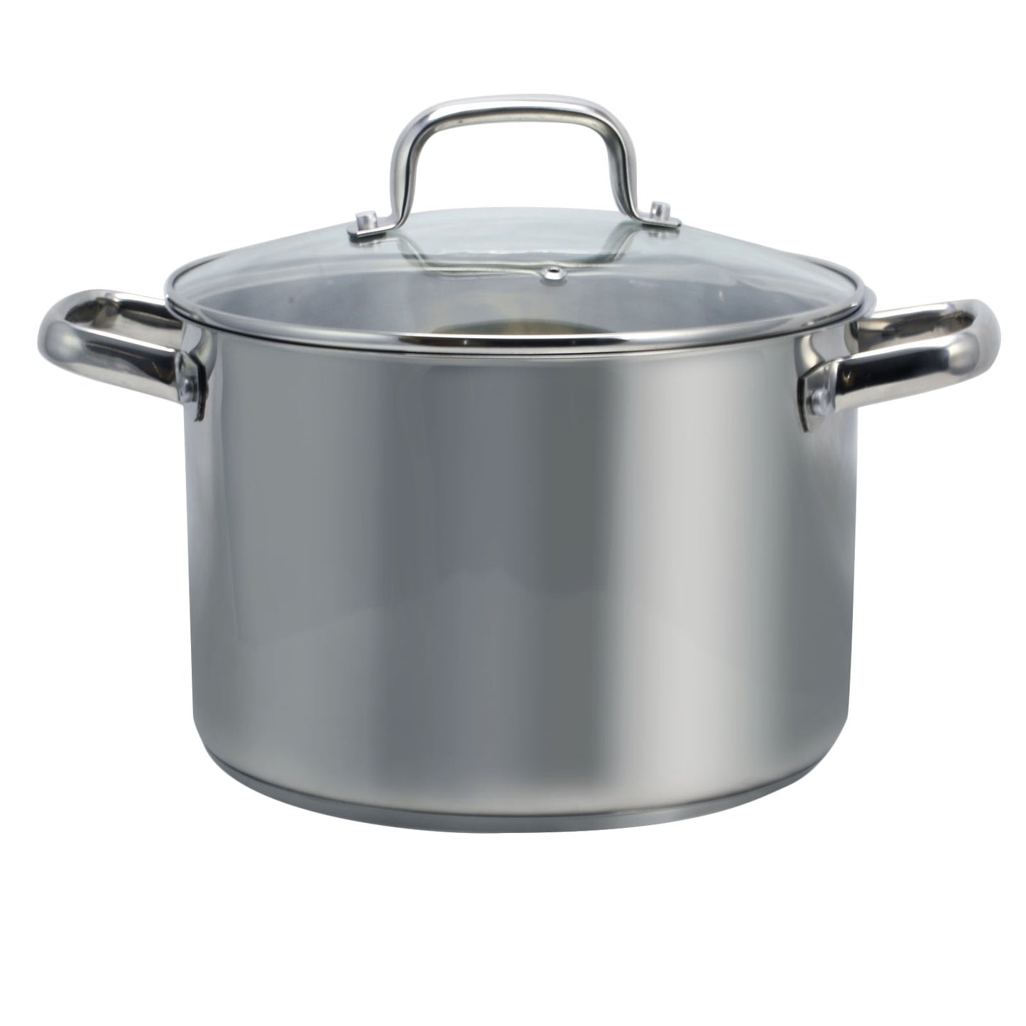 Oster Adenmore 8 Quart Stainless Steel Stock Pot w Tempered Glass Lid