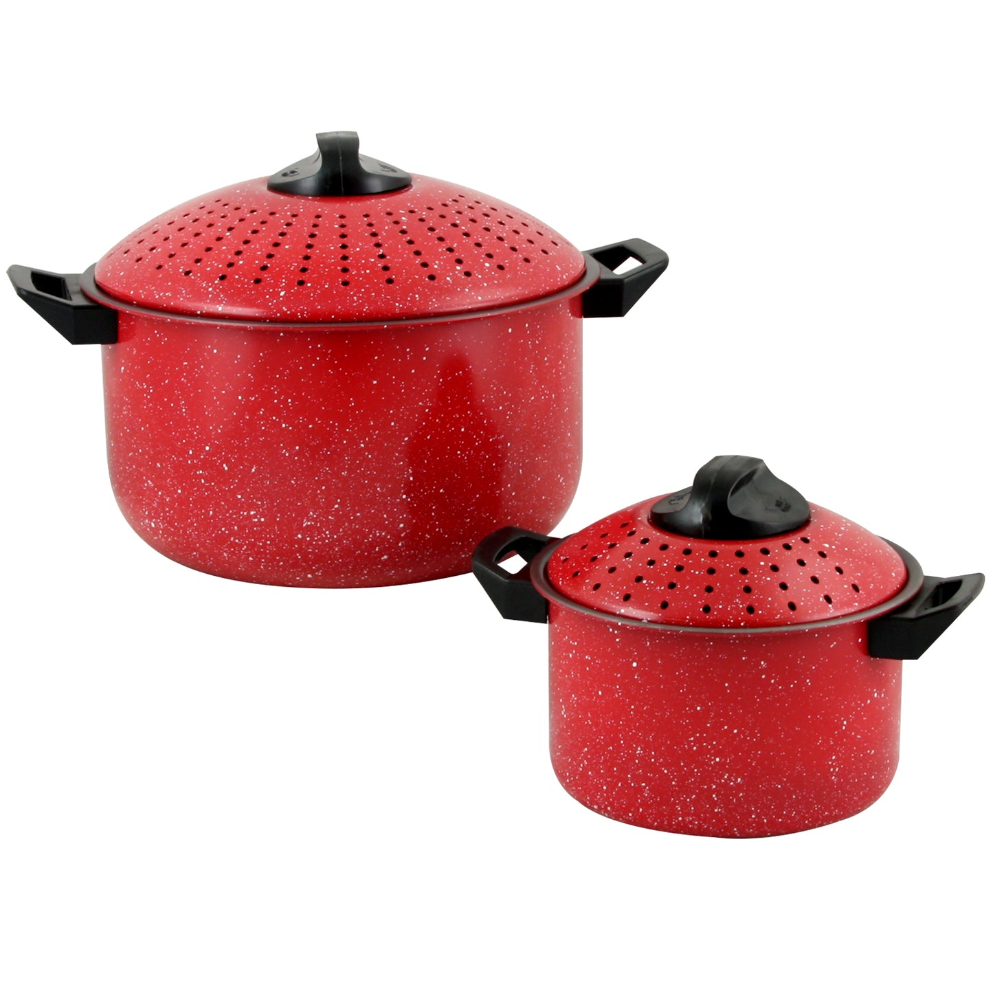 Gibson Home Casselman 4-Piece Nonstick Pasta Pot Set in Red w Bakelite Handle/K