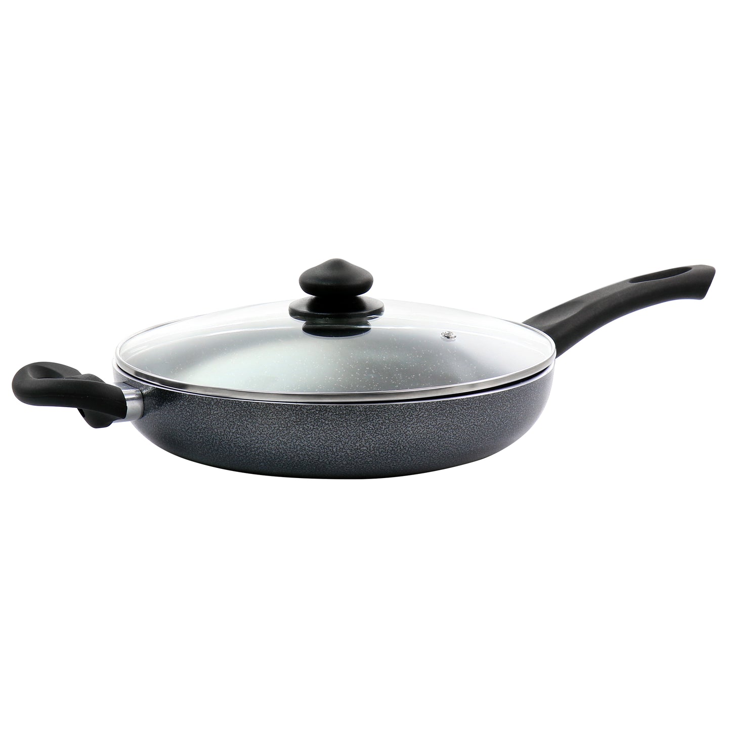 Oster Pallermo 3.5 Qt Aluminum Nonstick Saute Pan in Charcoal w Lid