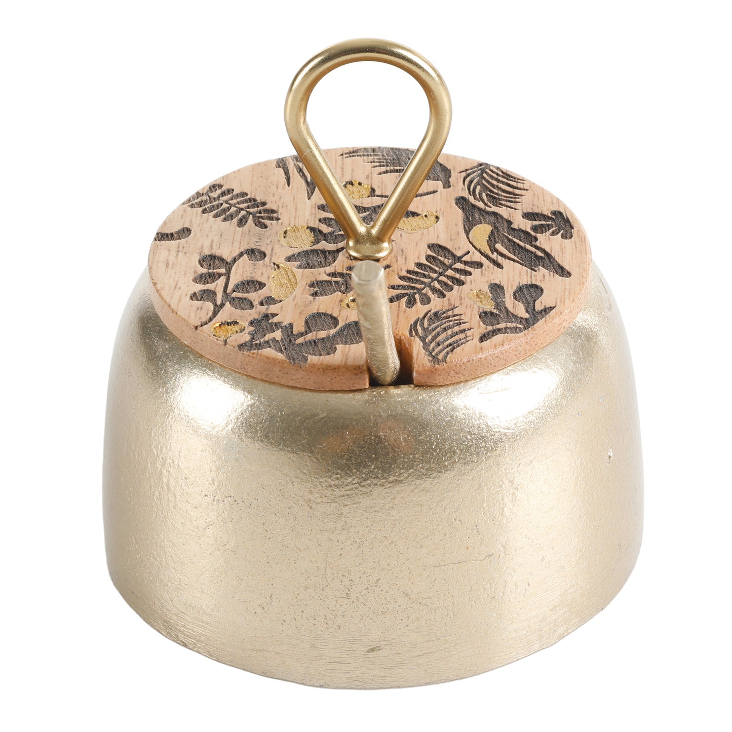 Cravings By Chrissy Teigen 4" Aluminum Spice Cellar & Spoon in Gold w Mango Woo
