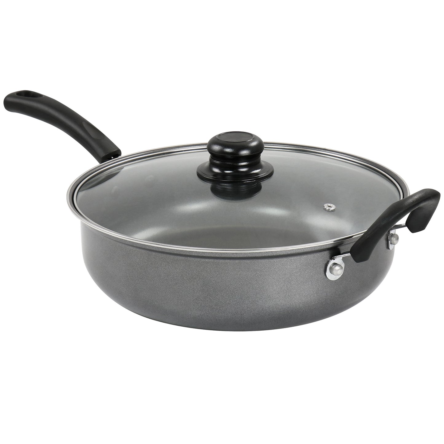 Gibson Everyday 11" Highberry Chicken Fryer w Lid in Grey