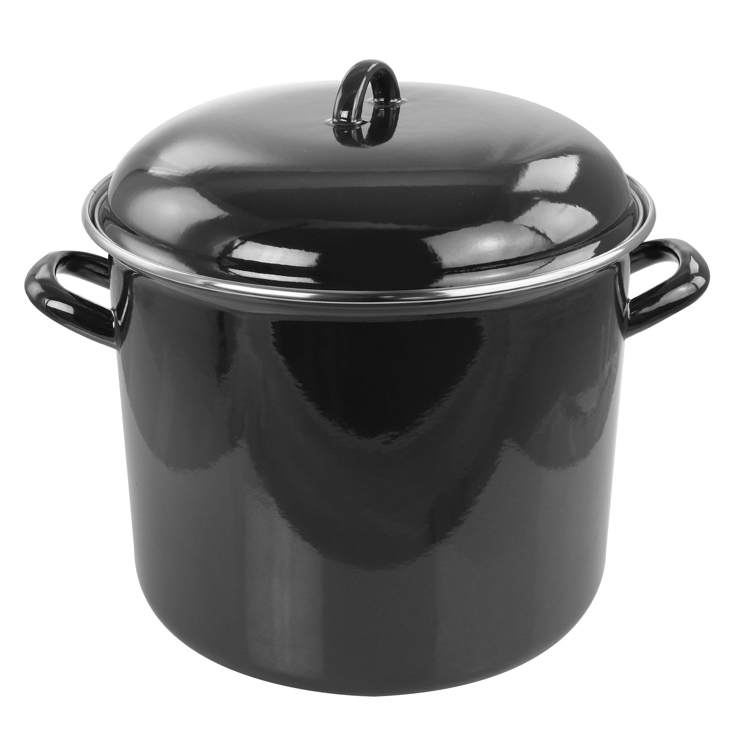 Gibson Home 12 qt Enamel on Steel Stock Pot w Lid