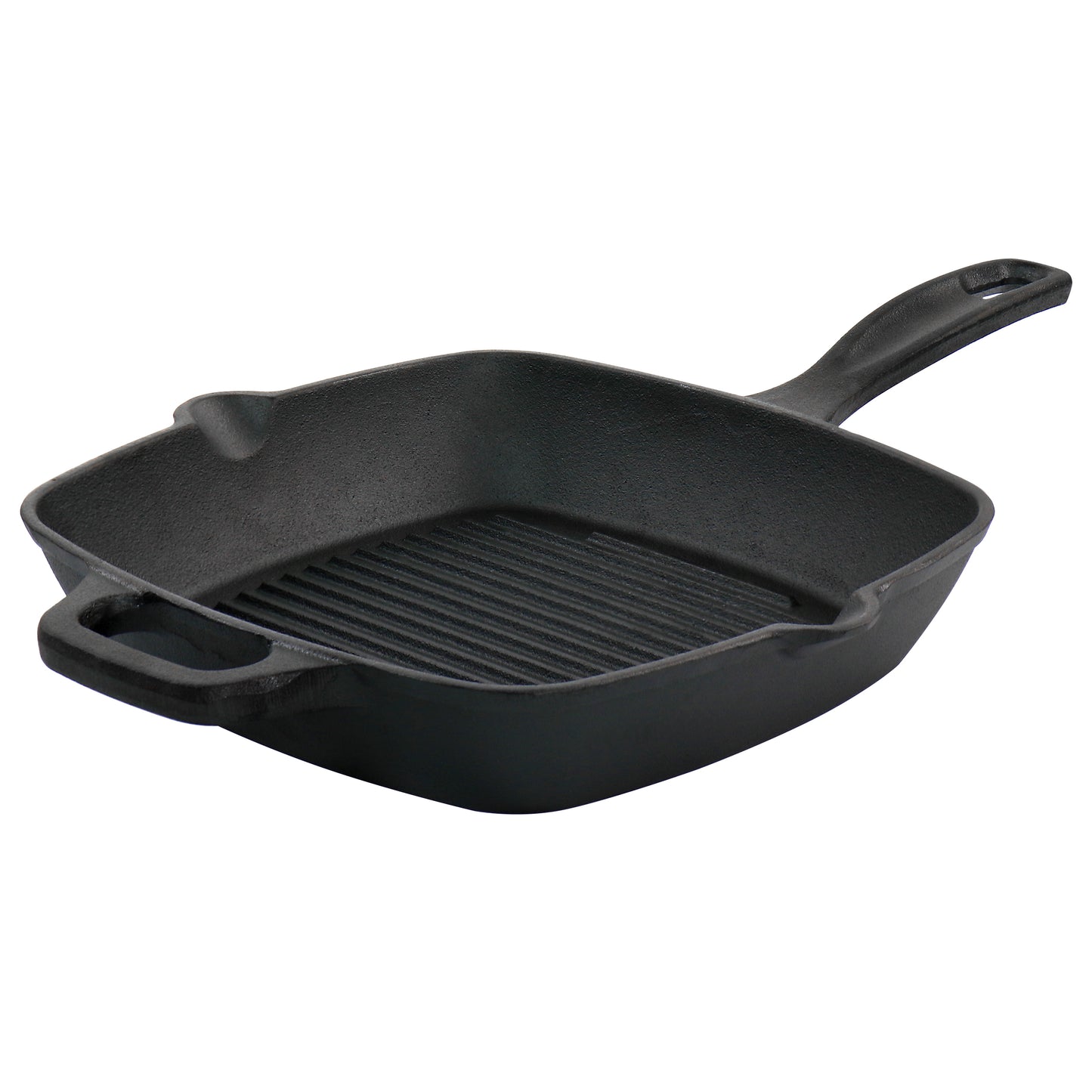 Oster Castaway 10" Square Cast Iron Grill Pan w Pouring Spouts