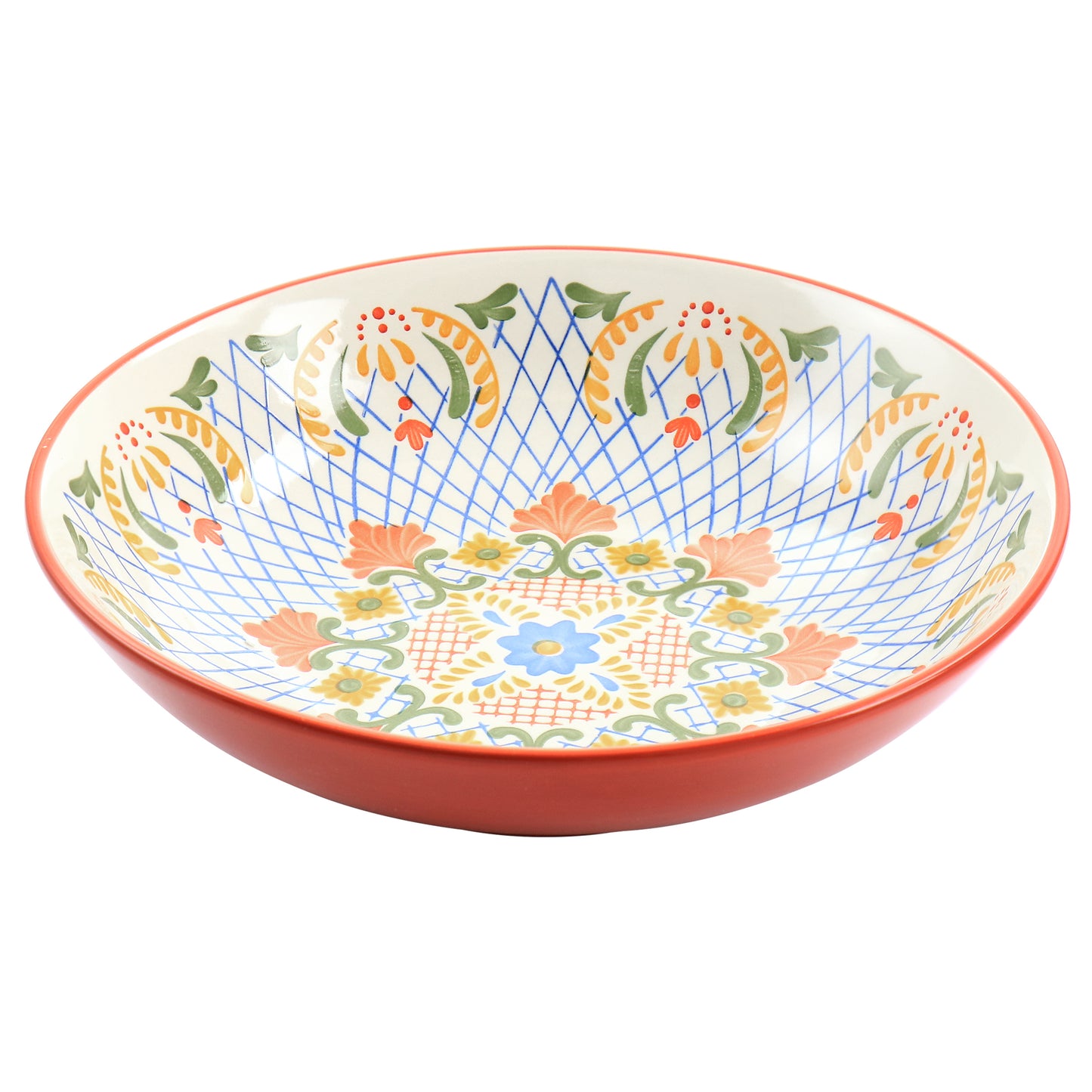 Laurie Gates California Designs Tierra 10.5" Hand Painted Stoneware Pasta Bowl