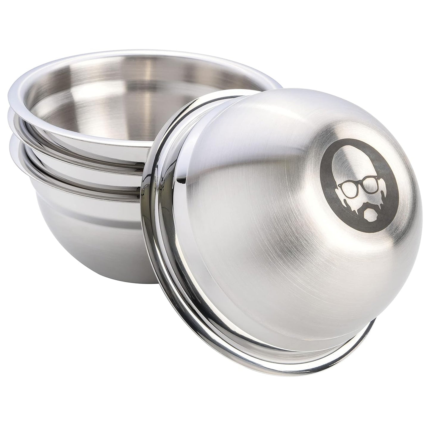 Babish 4 Piece 4" Stainless Steel Mini Prep Bowl Set in Silver