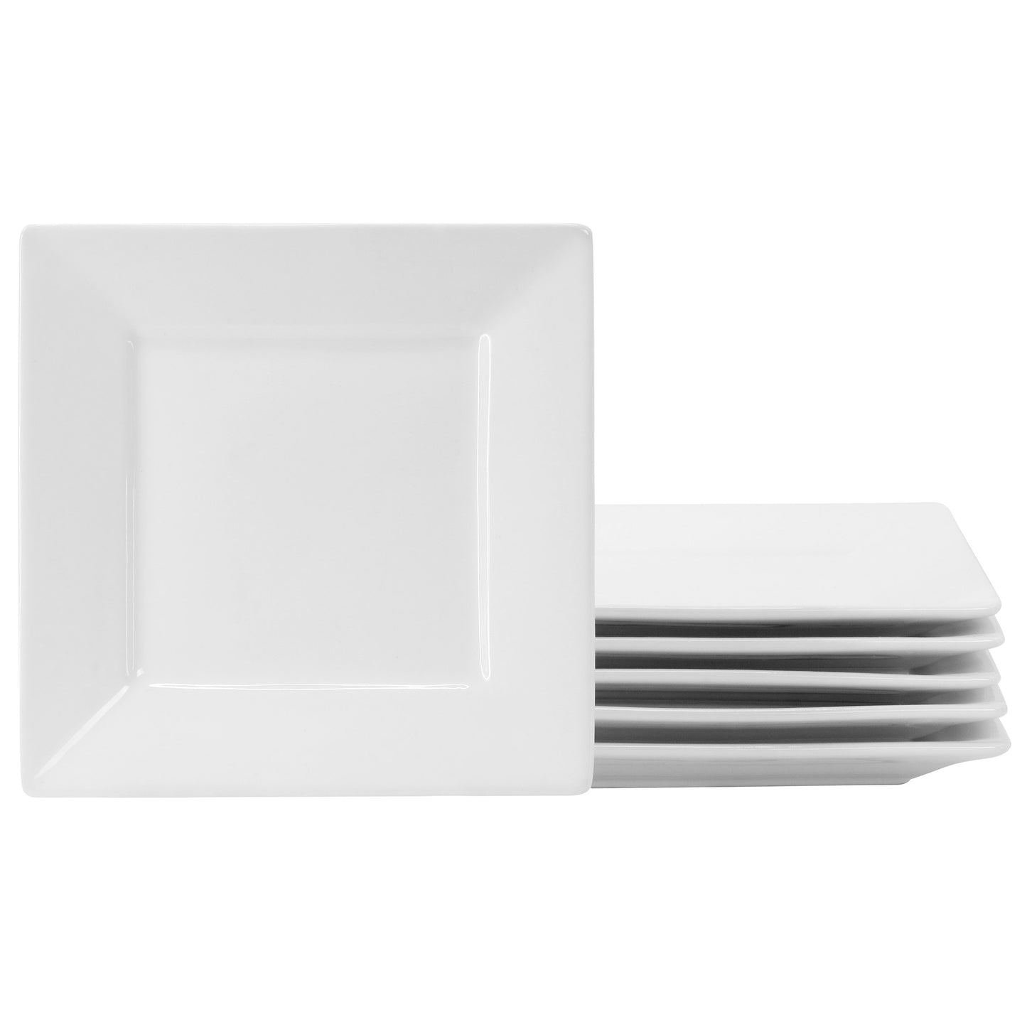 Gibson Home Our Table Simply White Fine Ceramic 6 Piece 7.25" Salad Plate Set i