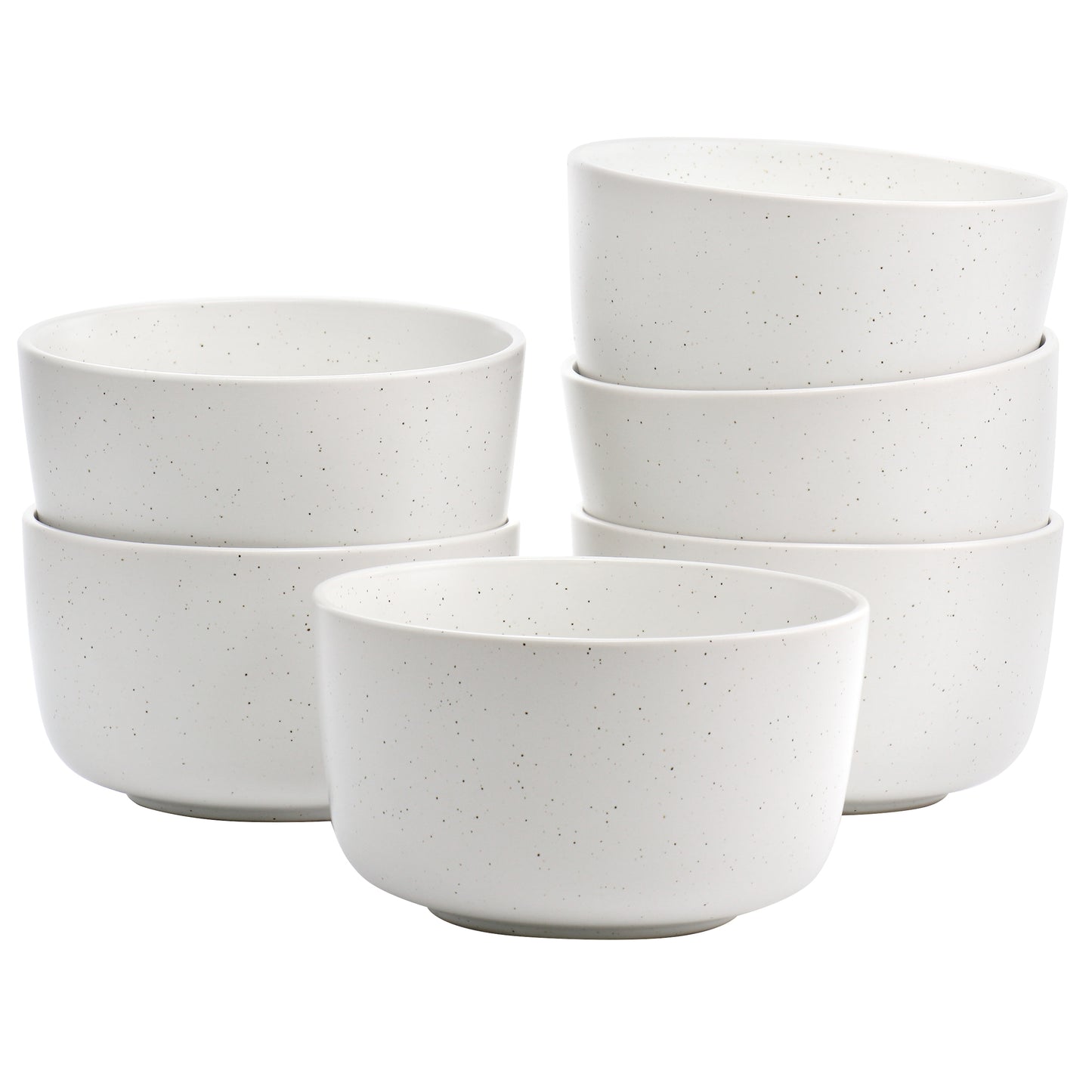 Studio 3B Mio 6 Piece 5.5" Round Stoneware Bowl Set in Sea Salt