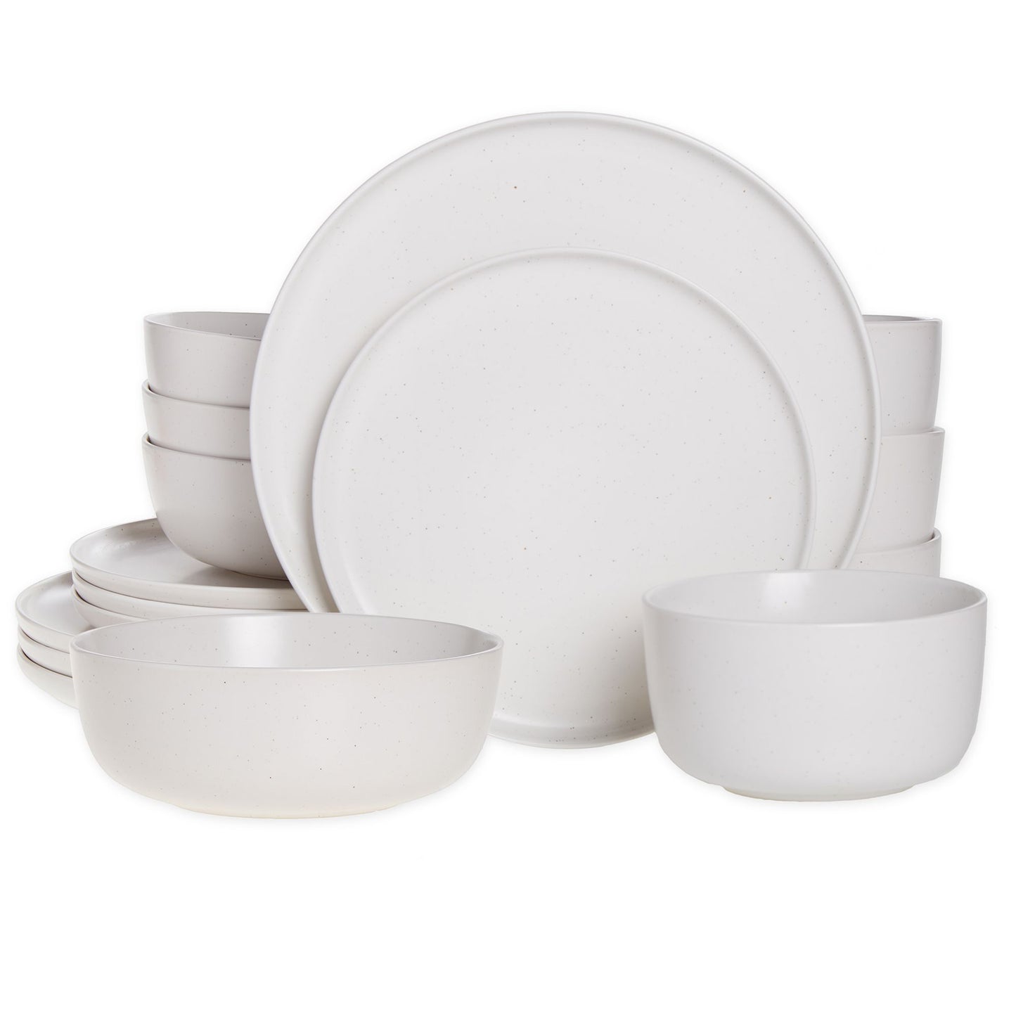 Studio 3B Mio 16 Piece Stoneware Dinnerware Set Sea Salt w Reactive Glaze