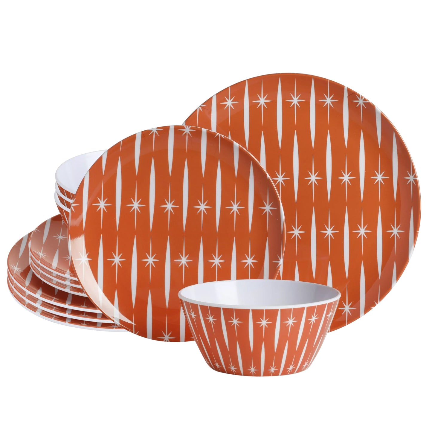 Wanda June Home By Miranda Lambert 12 Piece Melamine Geometric Dinnerware Set i