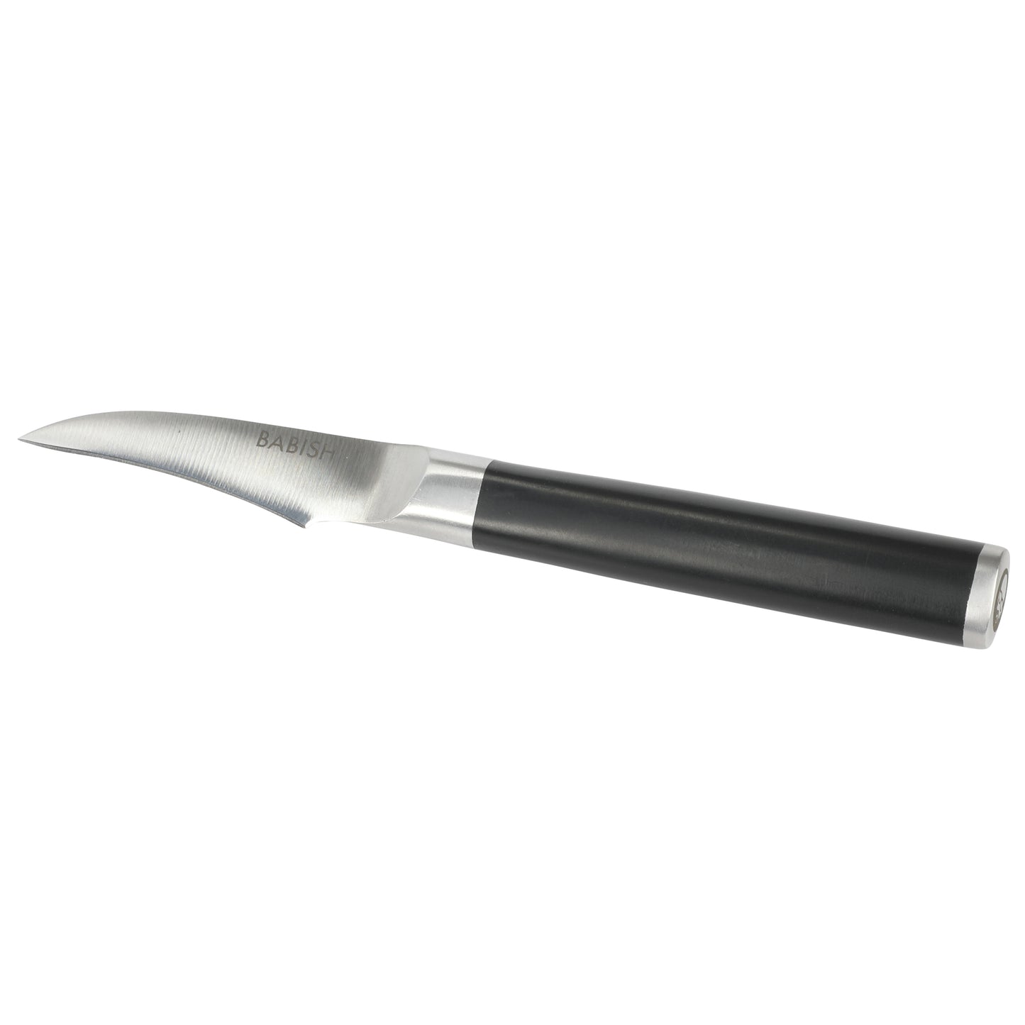 Babish 2.4" High-Carbon Stainless Steel Full Tang Bird's Beak Knife in Black