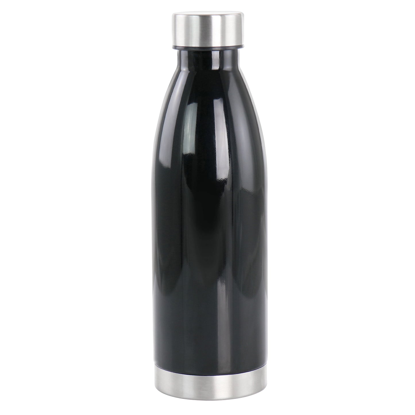 Gibson Home Dunneally 23 oz Plastic Water Bottle w Lid in Black
