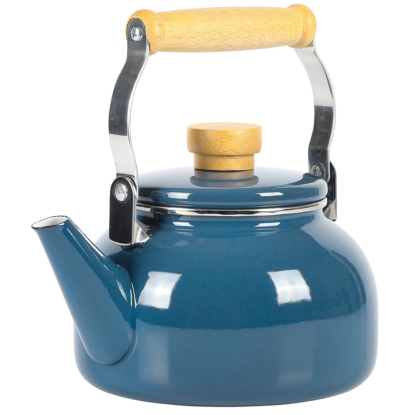 Mr. Coffee Quentin 1.5 Qt Tea Kettle w Fold Down Handle in Blue