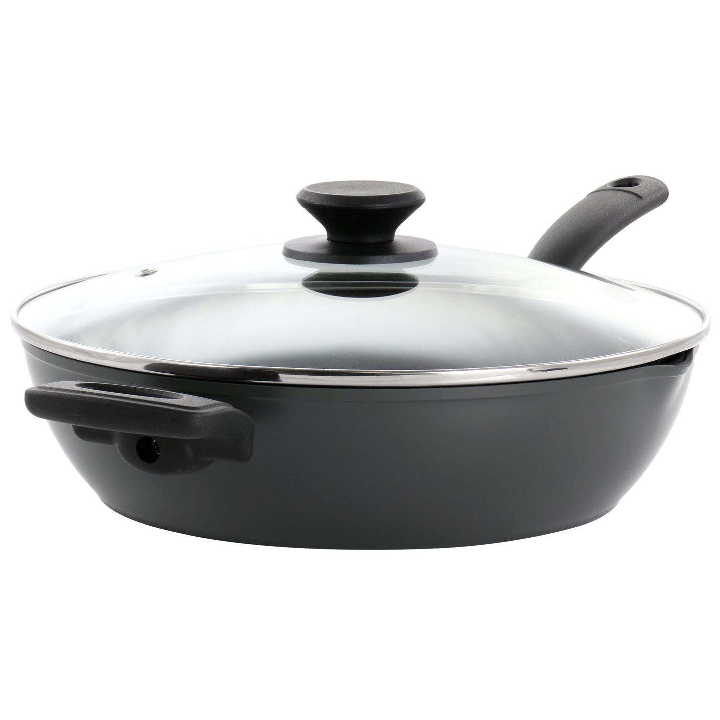 Oster Kingsway 3.9 Qt Aluminum Nonstick Saute Pan in Black