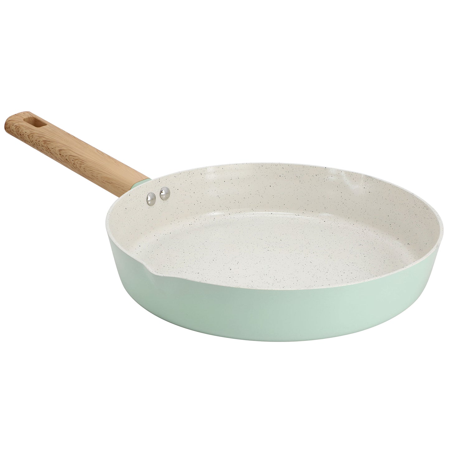 Gibson Home Marbleton Ceramic Nonstick Alumium 11" Frying Pan in Mint