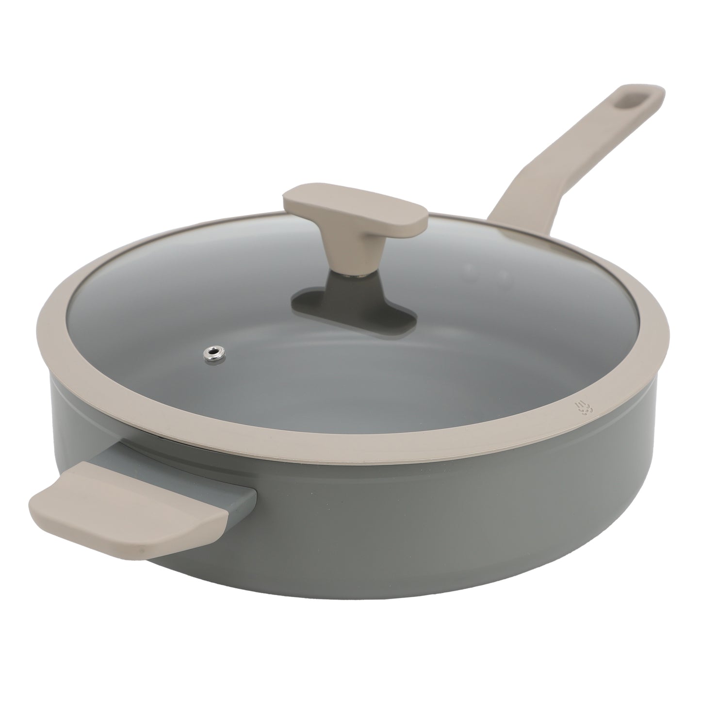 Oster Ambrose 4.5 Qt Nonstick Aluminum Saute Pan w Lid in Matte Grey