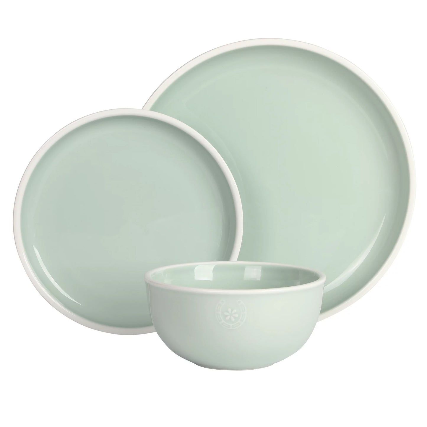 Wanda June Home By Miranda Lambert 12 Piece Stoneware Dinnerware Set in Aqua