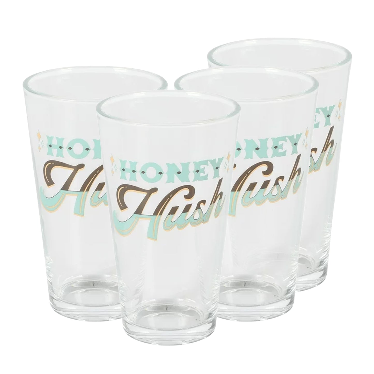 Wanda June Home By Miranda Lambert 4 Piece 16 oz Glass Honey Hush Tumbler Set