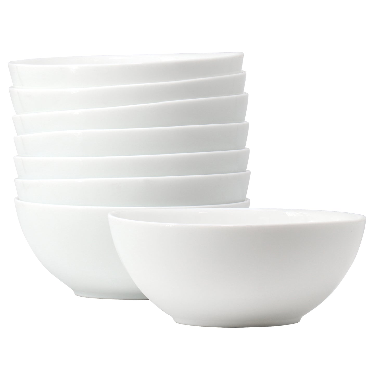 Ultra by Gibson Olstead 8 Piece 5.5" Tempered Opal Glass Bowl Set in White
