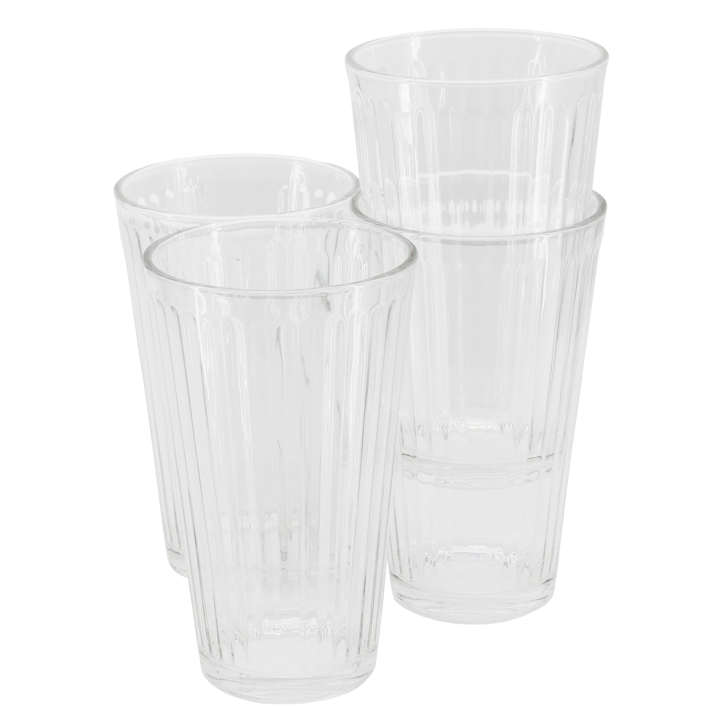 Gibson Home Moonstone 4 Piece 16 oz Glass Tumbler Set