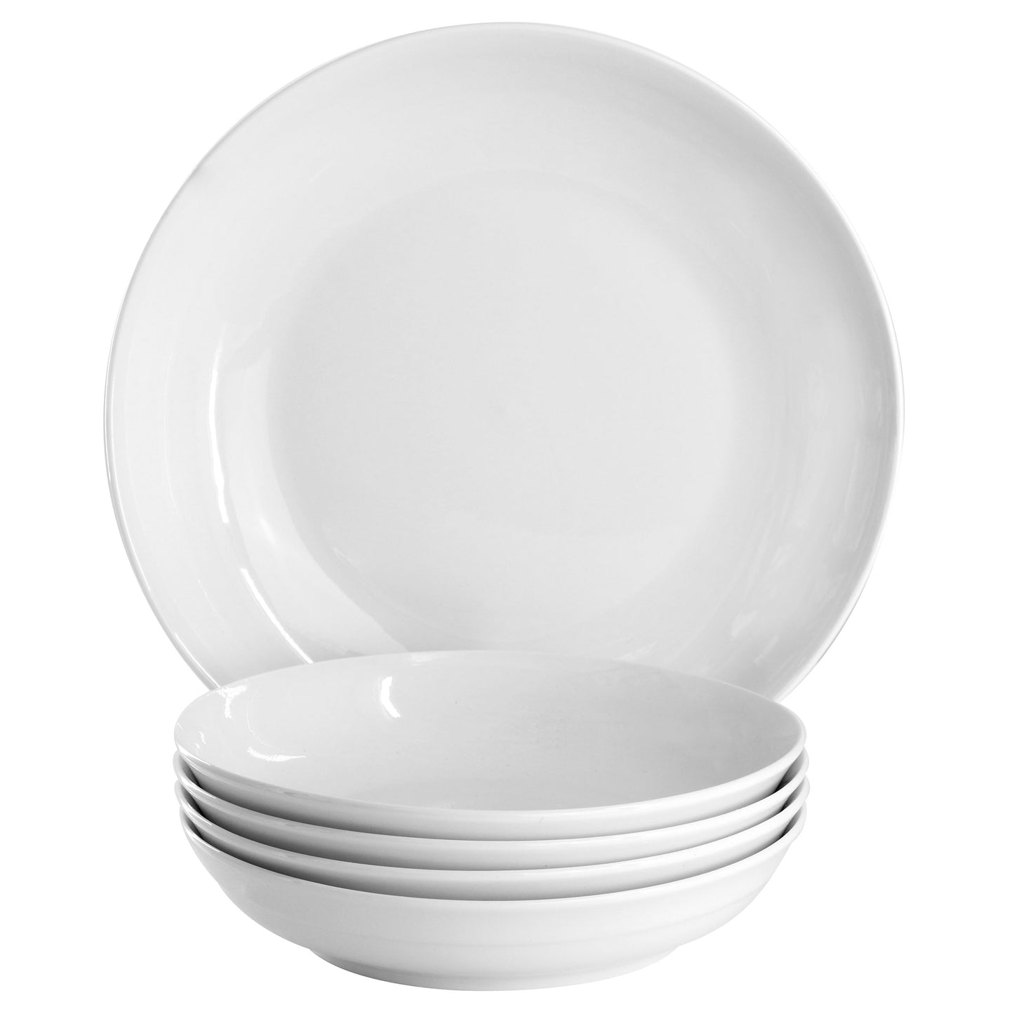 Gibson Home Great Essentials 5 Piece Fine Ceramic Serving Bowl & Pasta Bowl Set
