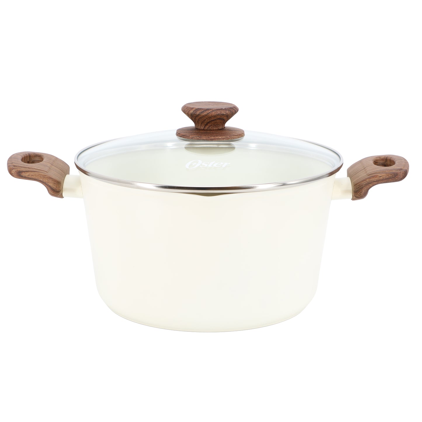 Oster Amberg Choice 4.7 Qt Cermic Nonstick Aluminum Dutch Oven w Lid in Linen