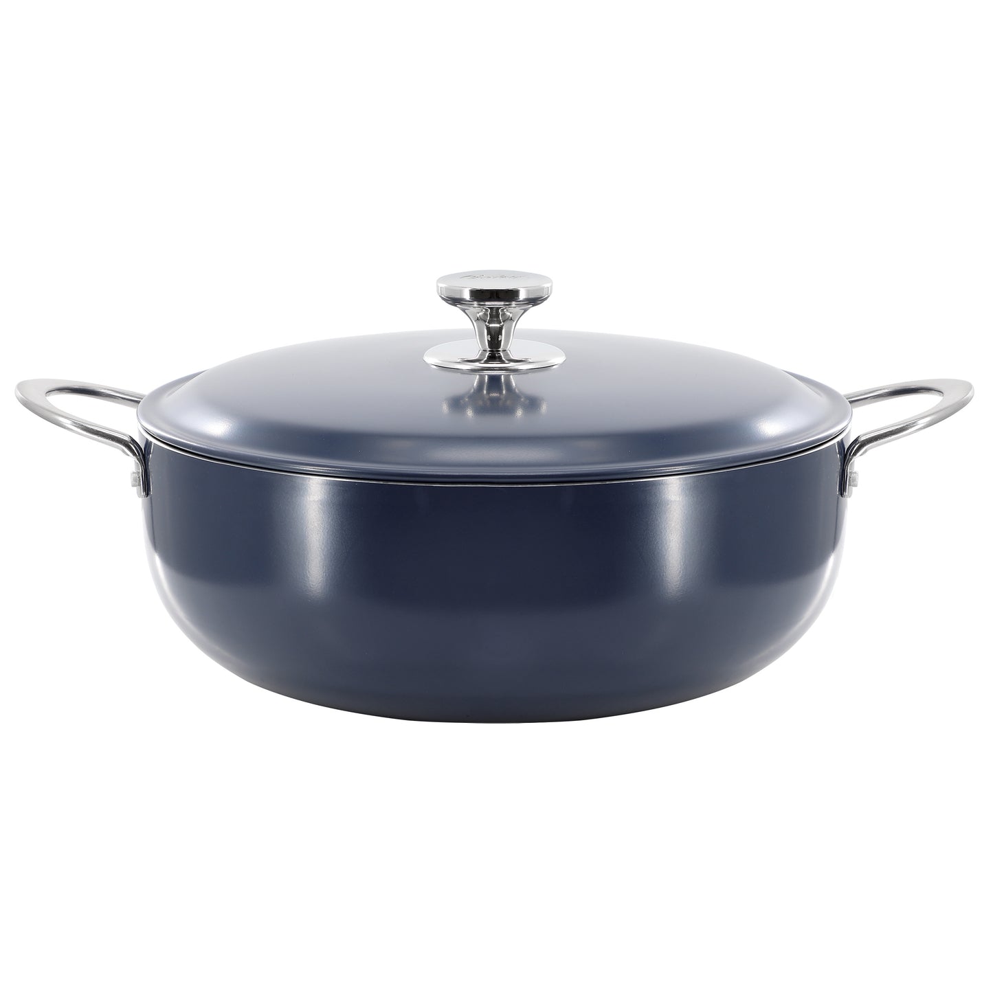 Oster Cartagena 9.3 Qt Nonstick Aluminum Caldero w Lid in Dark Blue