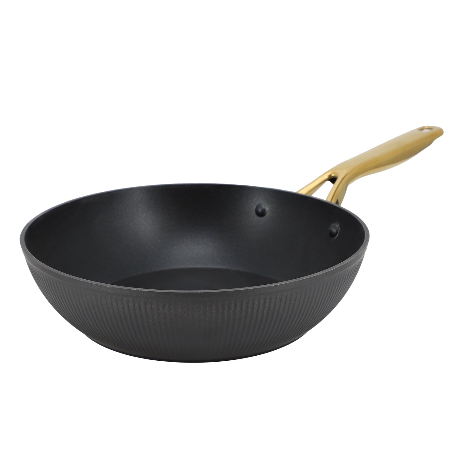 Oster Abbottsford 11" Nonstick Round Aluminum Wok in Black