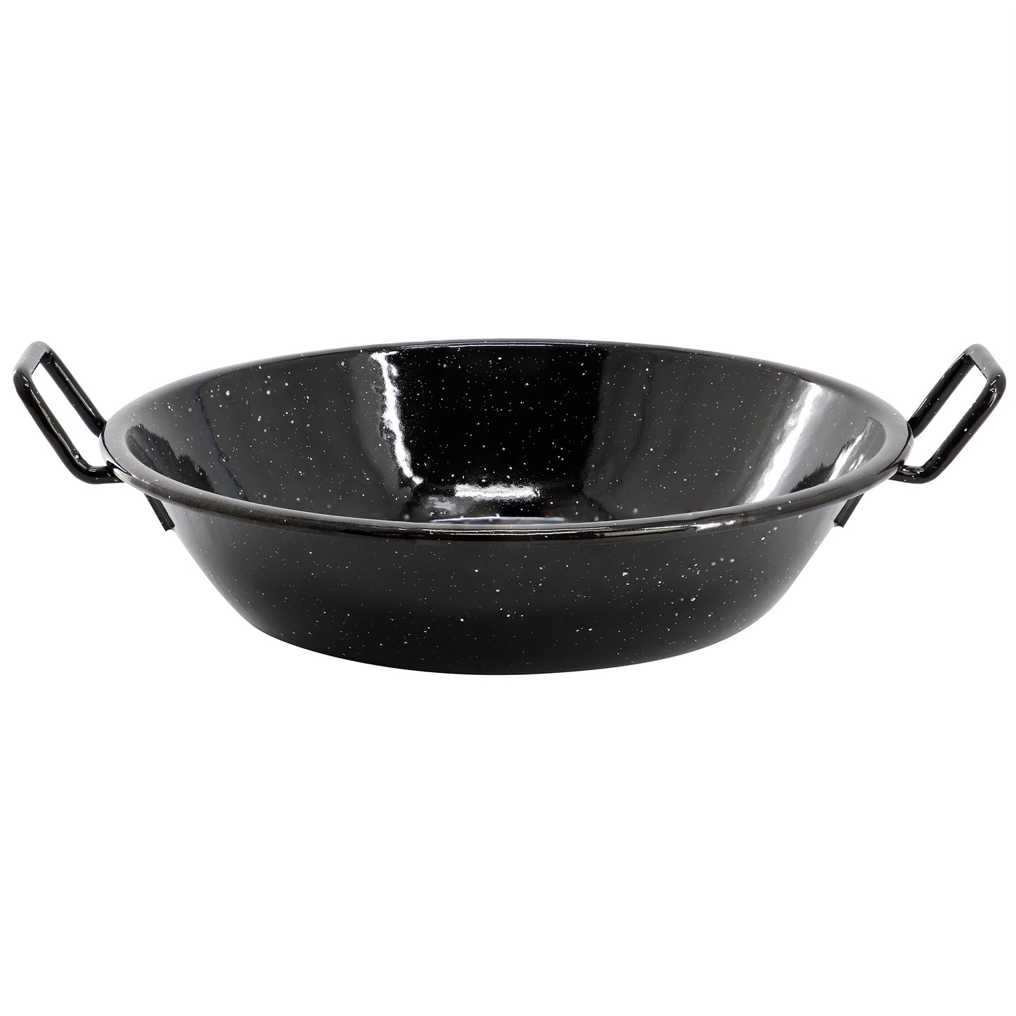 Oster Castillo 9.5" Enameled Steel Paella Pan in Speckled Black