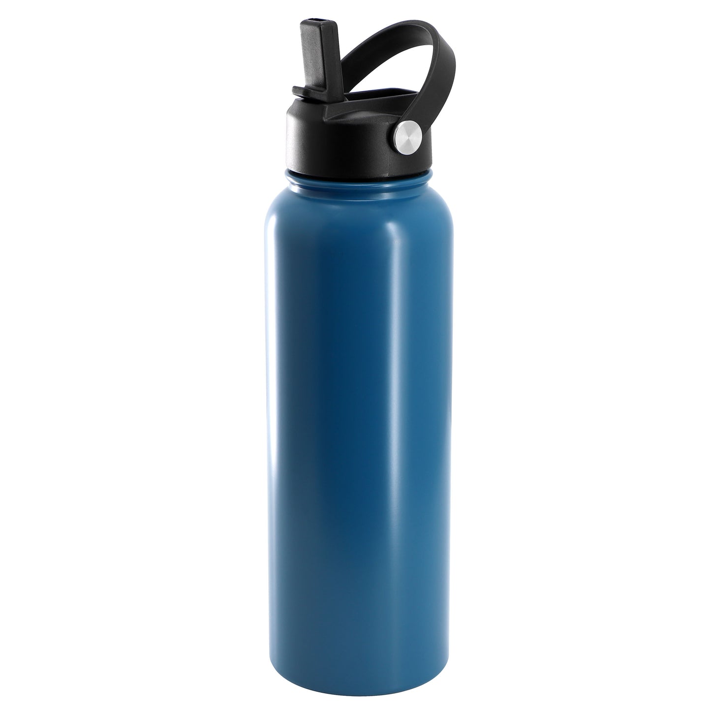 Gibson Home Marina 38 oz Double Wall Stainless Steel Thermal Bottle w Lid & Stra