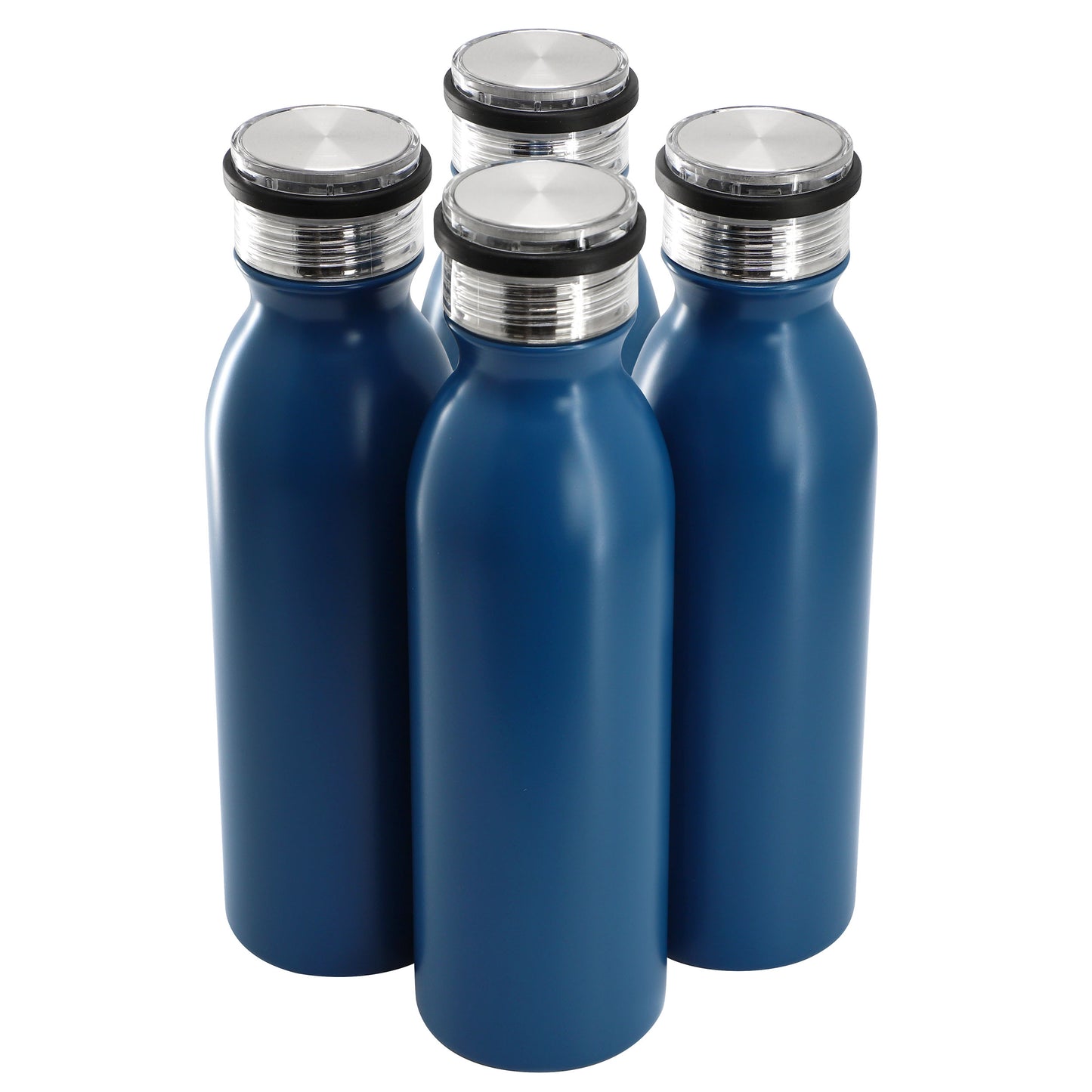 Gibson Home Marina 4 Piece 20 oz Double Wall Stainless Steel Thermal Bottle w Ac
