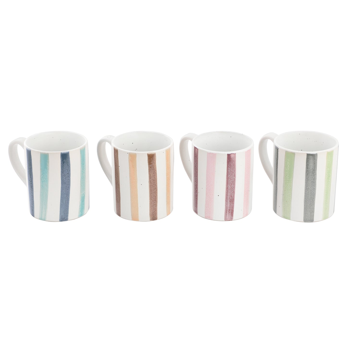 Gibson Home Atlantic Waves 4 Piece 17 Ounce Handpainted Stoneware Mug Set