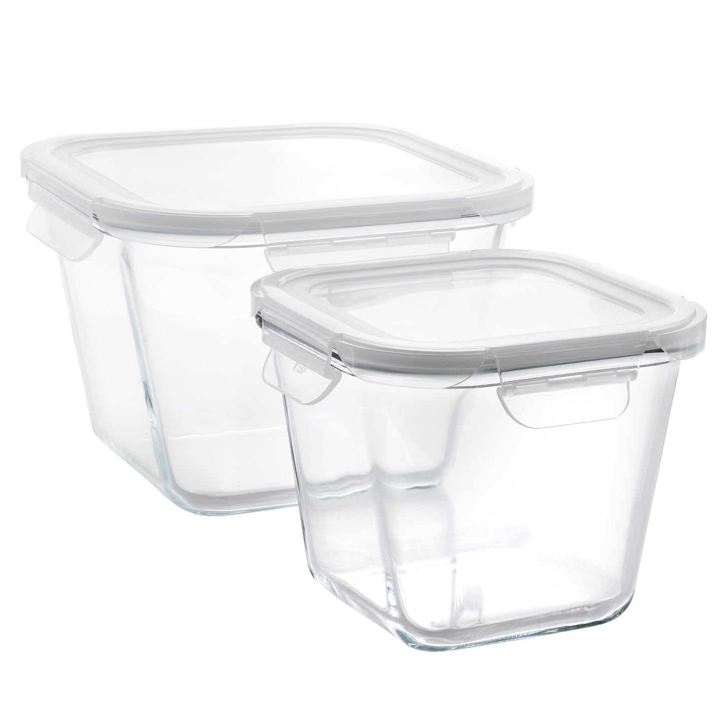 Gibson House Specials 4 Piece Borosilicate Glass Square Storage Container Set w
