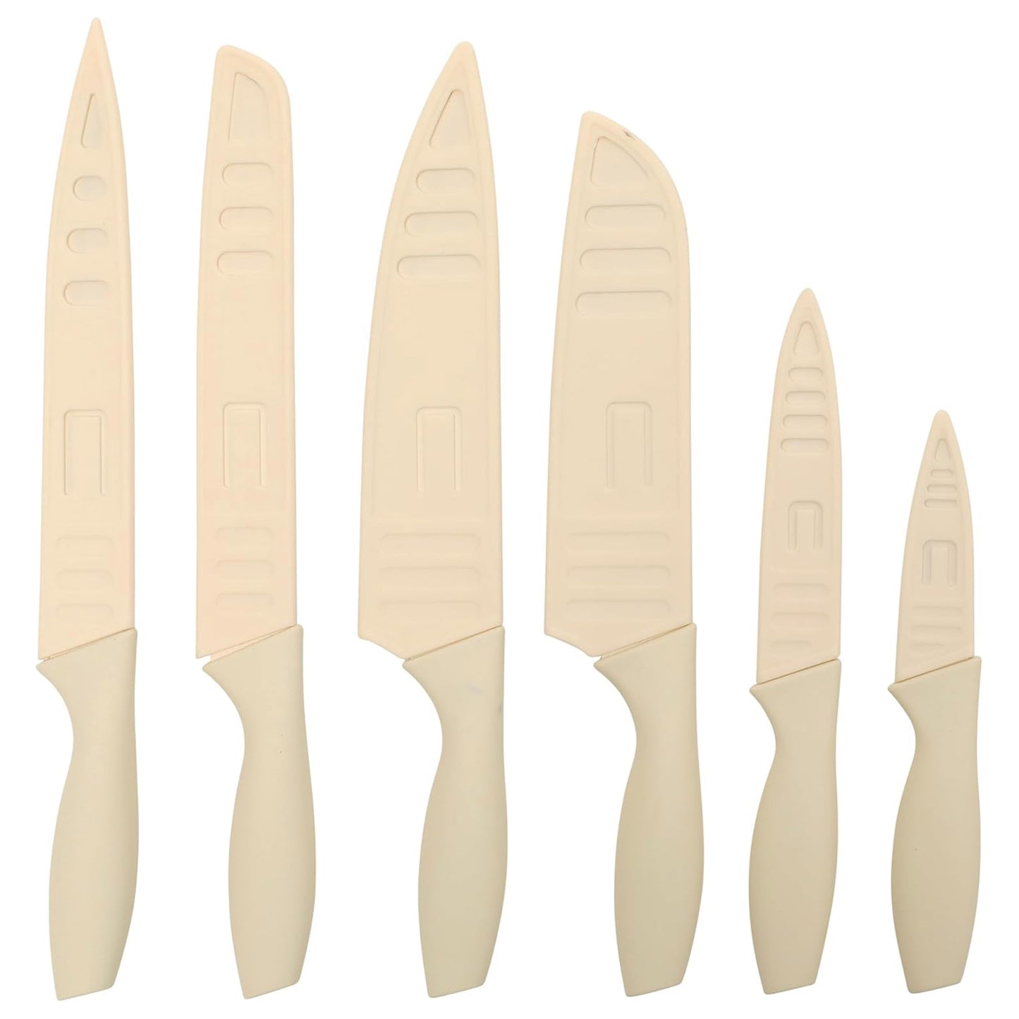 Gibson Home Bostonville Nonstick Stainless Steel 12 Piece Cutlery Set in Linen
