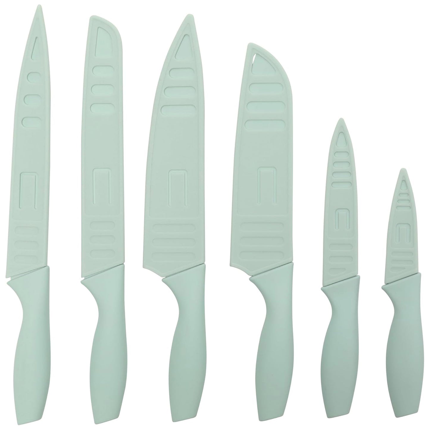 Gibson Home Bostonville Nonstick Stainless Steel 12 Piece Cutlery Set in Turquoi