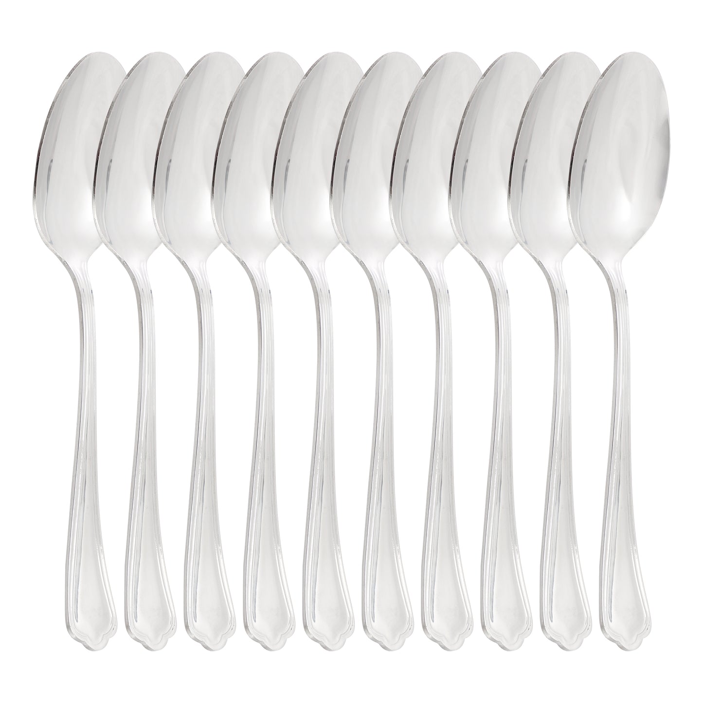 Gibson Home Hillside Daisies 10 Piece Stainless Steel Dinner Spoon Set