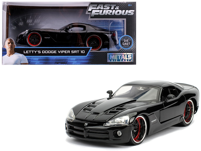 Letty's Dodge Viper SRT 10 Black Fast & Furious Movie 1/24 Diecast Car Jada