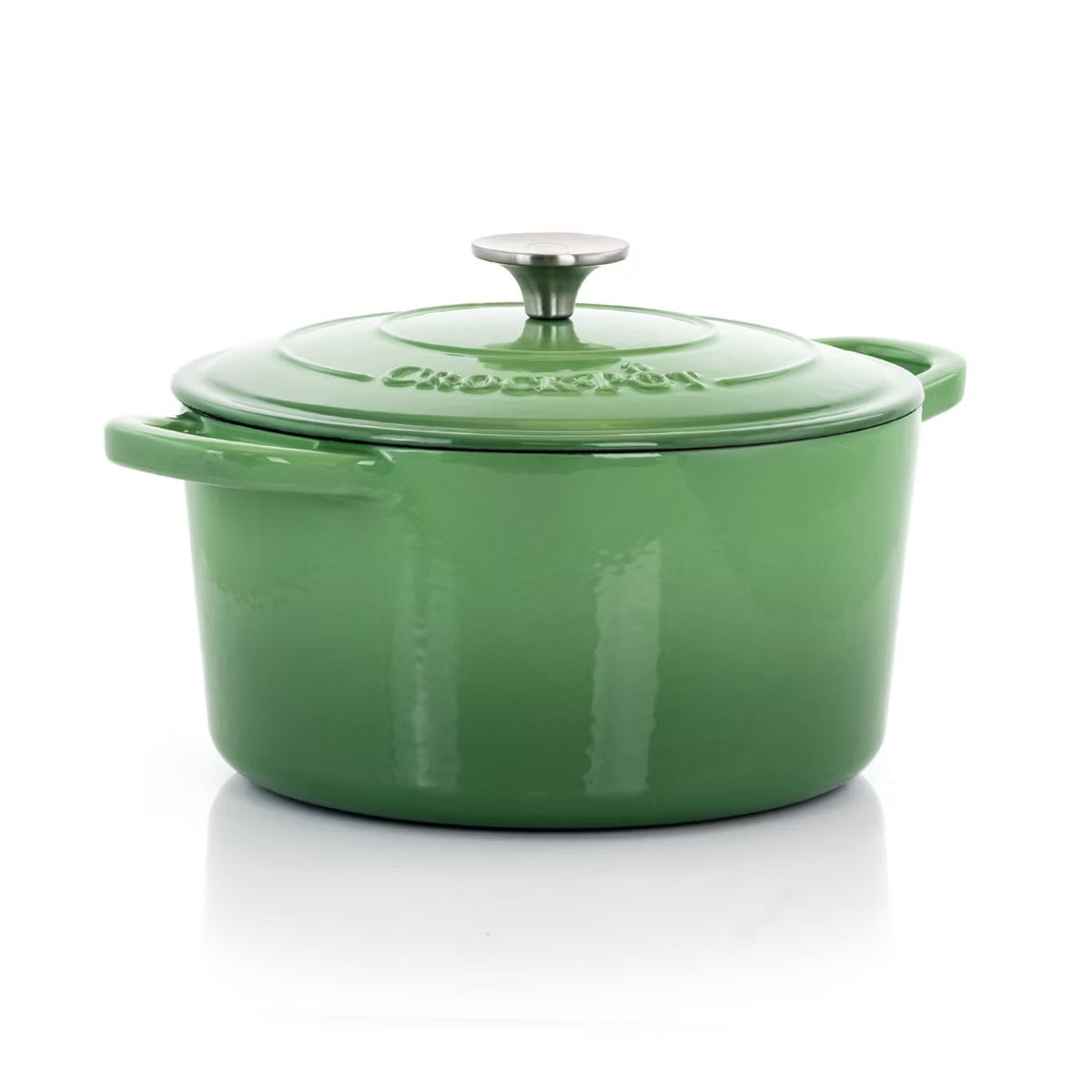 Crock-Pot Artisan 2 pc 5 qts Enameled Cast Iron Dutch Oven in Pistachio Green