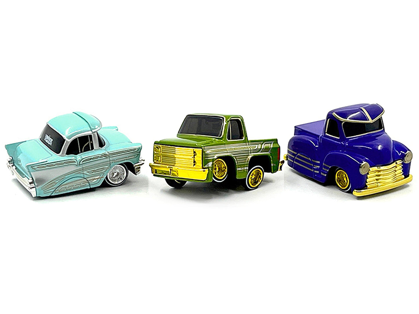 Lowriders Series 1 Chevrolet Triple Pack Set of 3 Cars Diecast Model Cars CarTun