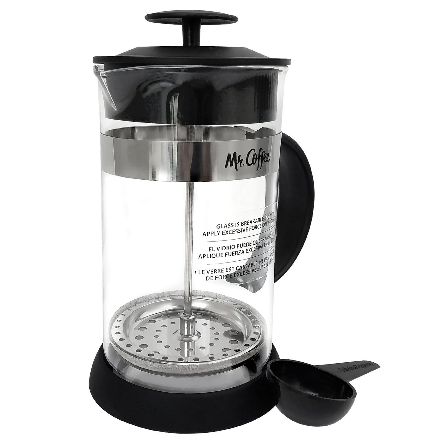 Mr. Coffee Cafe Oasis 32 oz Quart Glass Body French Press Coffee Maker