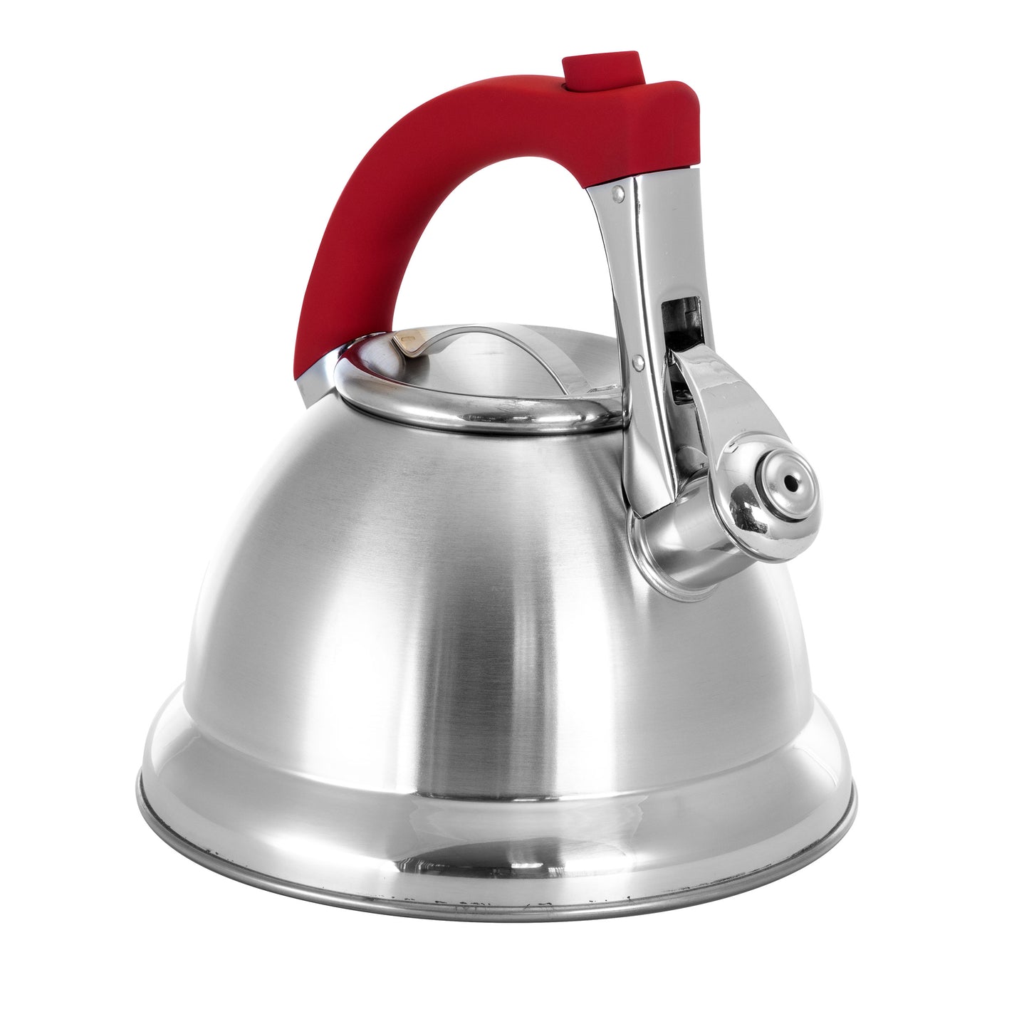 Mr. Coffee Collinsbroke 2.4 qt Stainless Steel Tea Kettle w Red Handle