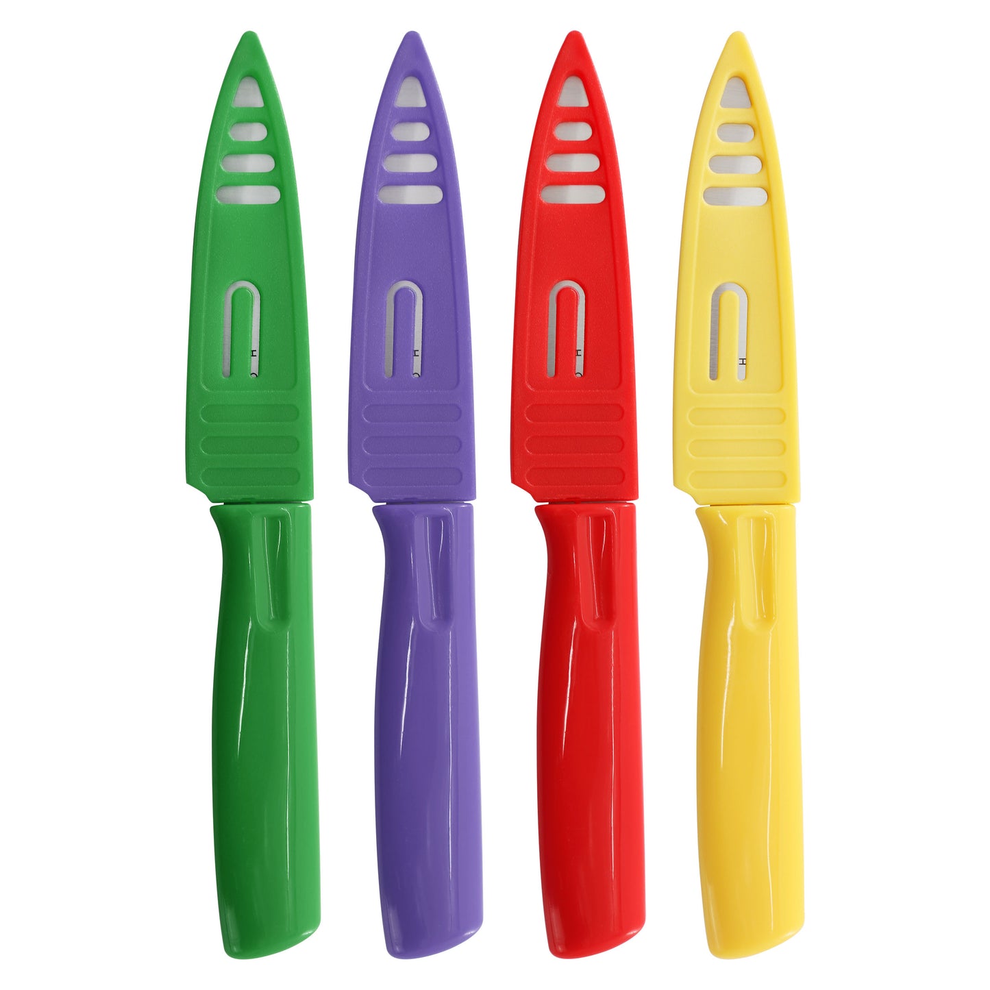Gibson Colorsplash 4 Piece Paring Knife Set Assorted Colors