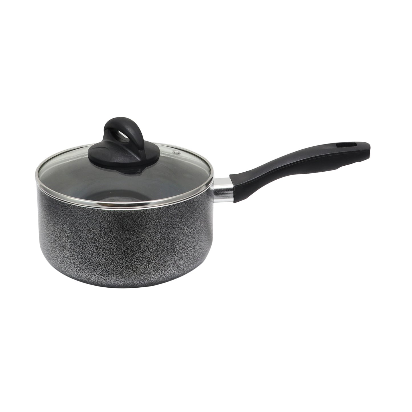 Oster Clairborne 2.5 qt Aluminum Sauce Pan w Lid in Charcoal Grey