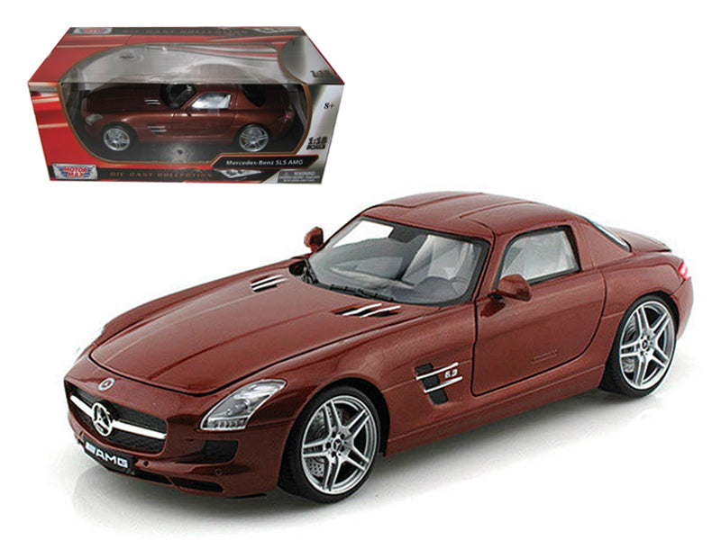 Mercedes SLS AMG Gullwing Chocolate 1/18 Diecast Car Model Motormax