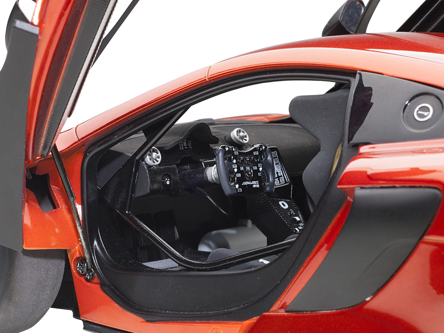 Mclaren 650S GT3 Volcano Orange w Black Accents 1/18 Model Car Autoart