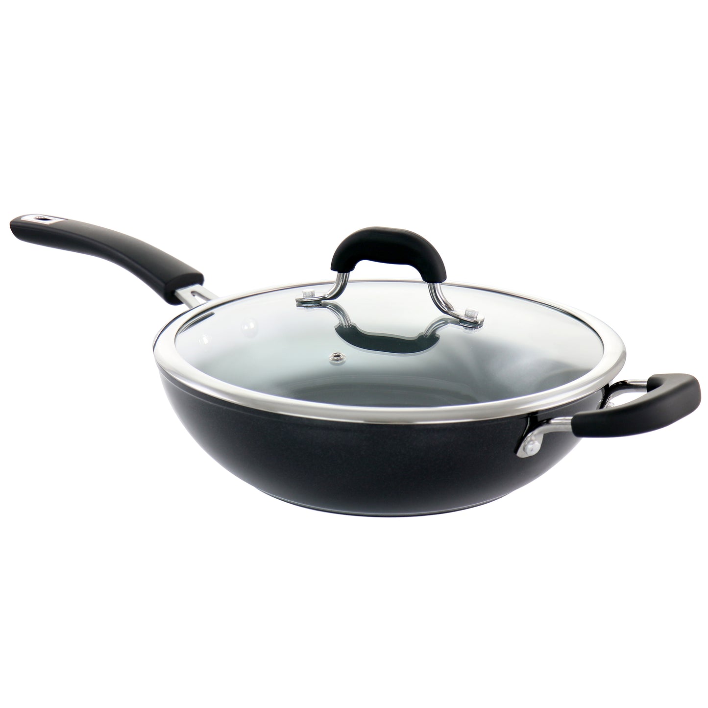 Kenmore Arlington 11" Nonstick Aluminum Wok in Black Diamond