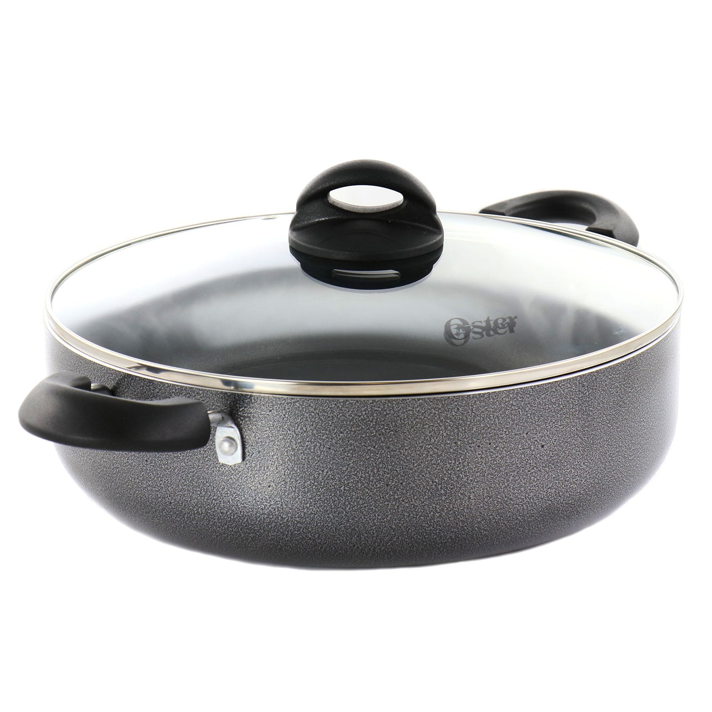 Oster Clairborne 6 Qt Nonstick Aluminum Everyday Pan in Grey