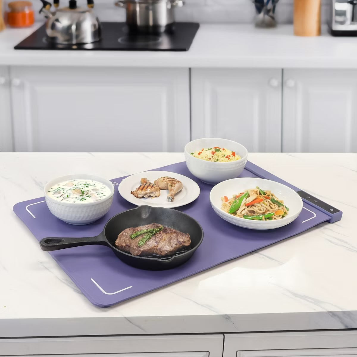 MegaChef 23” x 15.75" Silicone Warming Mat w Variable Temperature & Digital