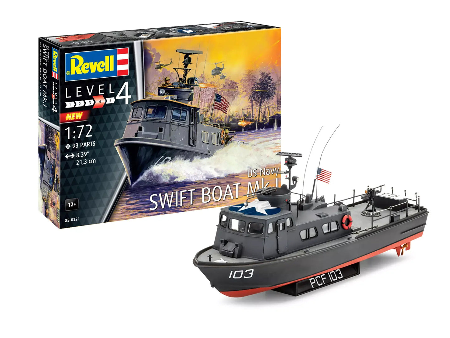 Level 4 Model Kit US Navy Swift Boat Mk.I 1/72 Scale Model Revell