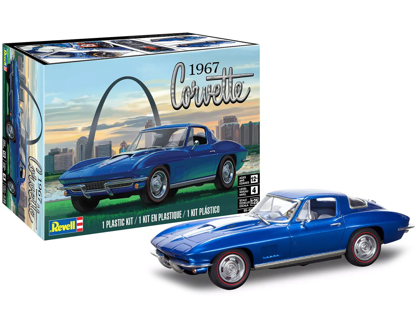 Level 4 Model Kit 1967 Chevrolet Corvette Sport Coupe 1/25 Scale Model Revell